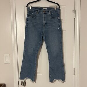 LOFT high waist flare crop jeans